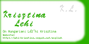 krisztina lehi business card